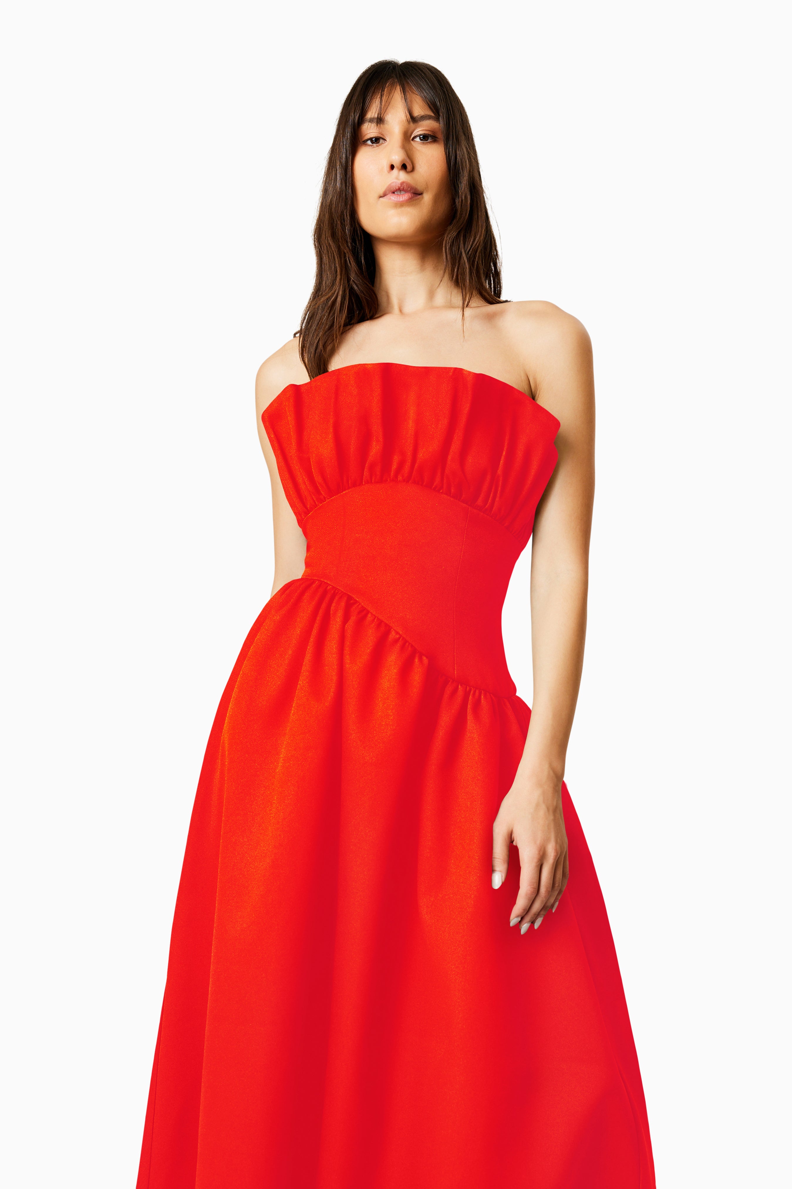 Elliatt Laurel Structured Ruffle Red Dress