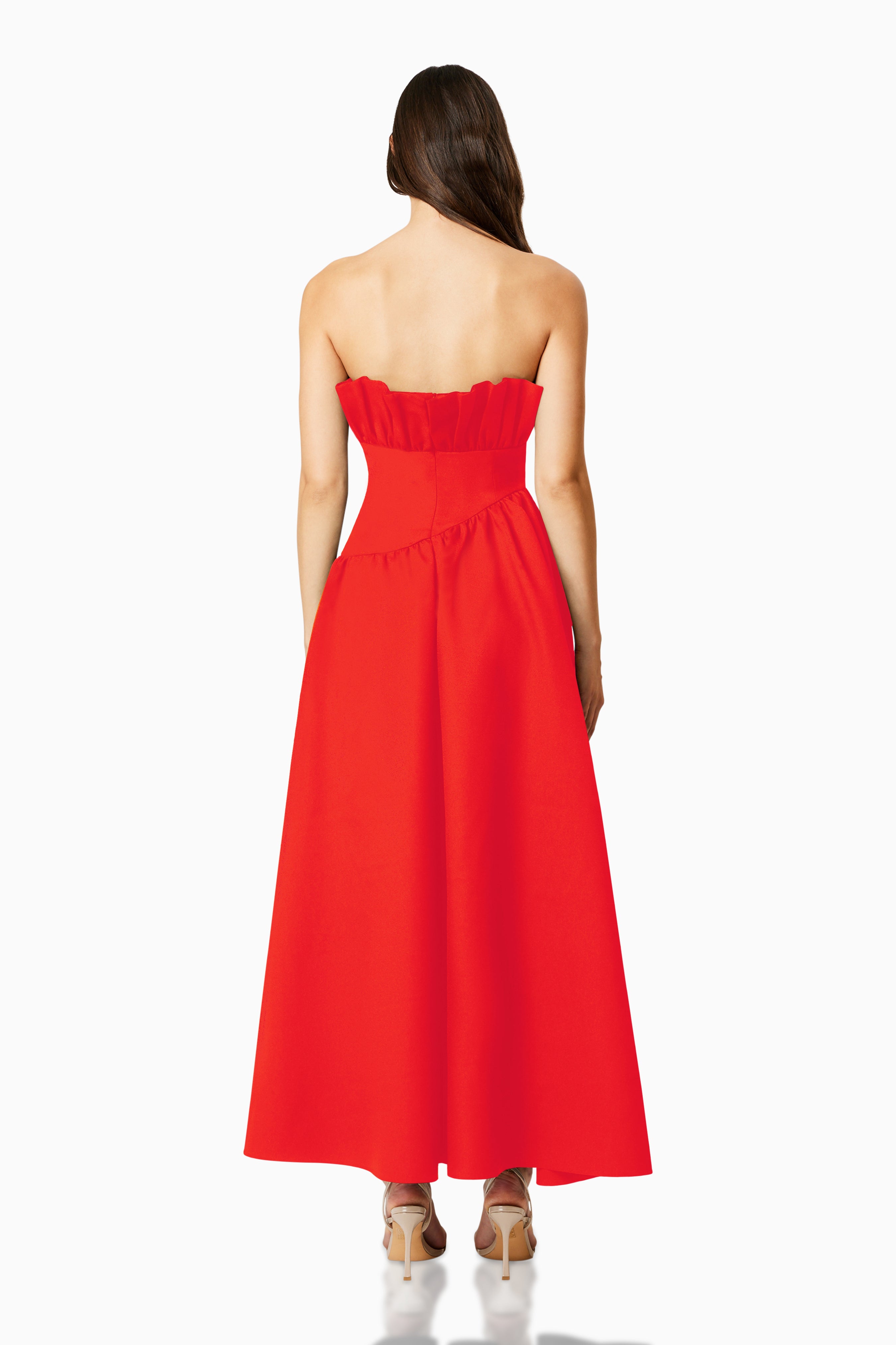 Elliatt Laurel Structured Ruffle Red Dress