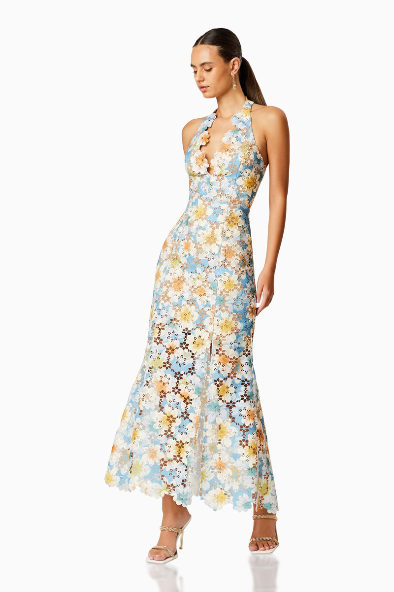 Elliatt Nesting Floral Lace Maxi Dress In Multi