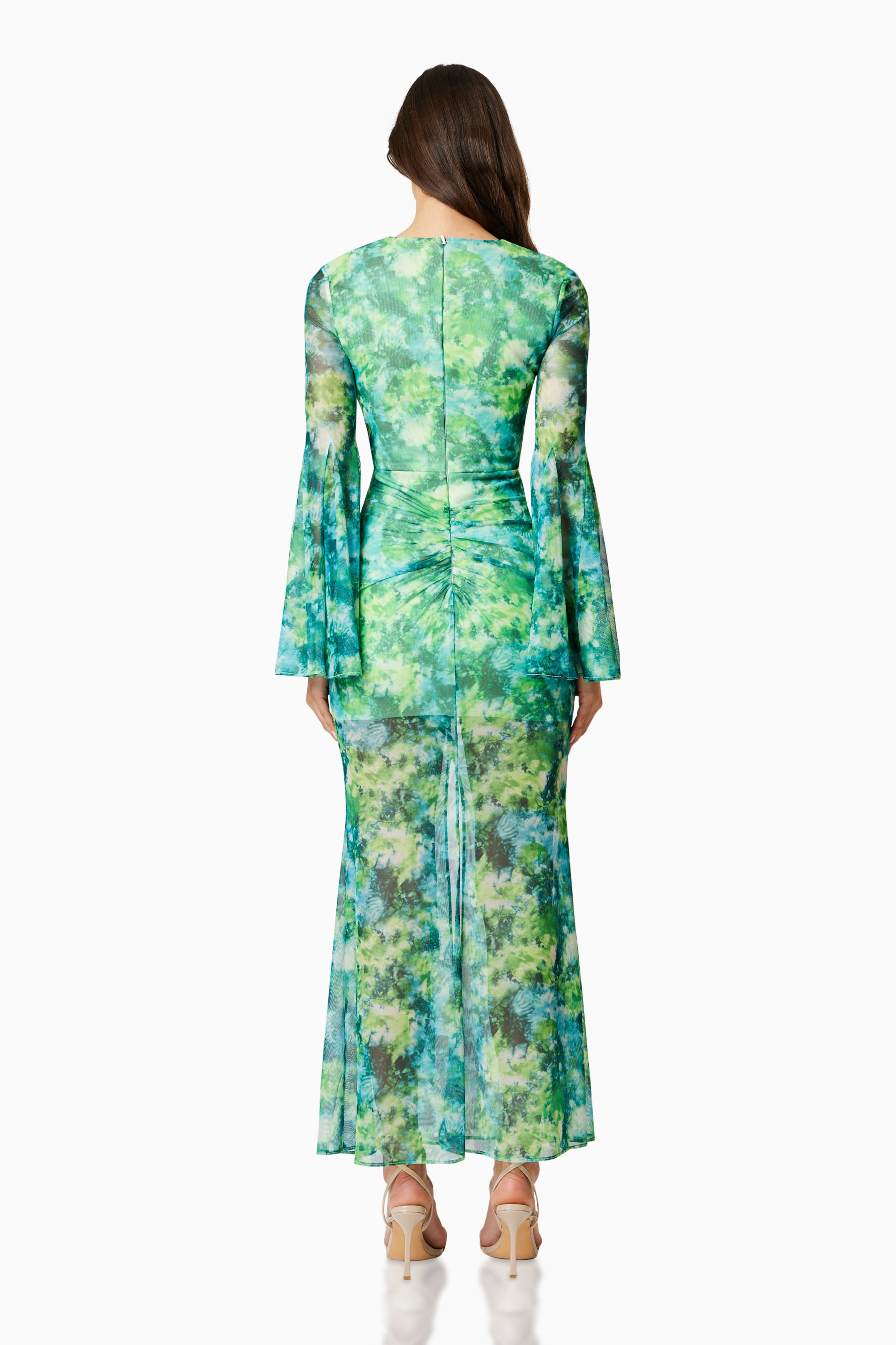 Serene - Elliatt Jonquil Long Sleeve Maxi Dress in Green